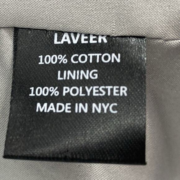 Laveer Barneys NY Military Style Blazer Women Size 4 Jacket Gray Silver - Picture 11 of 13